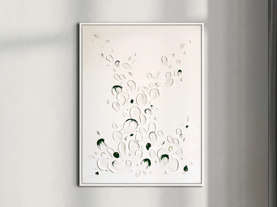 Strukturbild an der Wand hängend