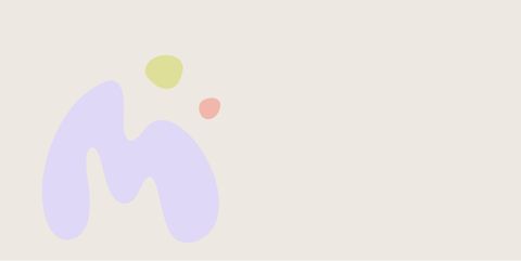 Abstrakte Formen in Pastellfarben - Lila, Gelb und Rot auf hellem Hintergrund - Mut Mach Lehre