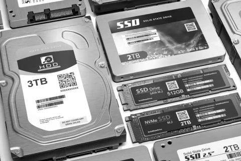 Verschiedene Festplatten und SSD-Laufwerke mit Kapazitäten von 2 TB und 512 GB - Datenrettung & Computerservice Andreas Wach
