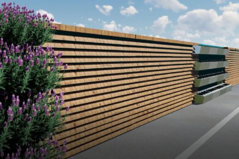 Sichtschutzwand Schallschutzwand - Linea Futura Greening