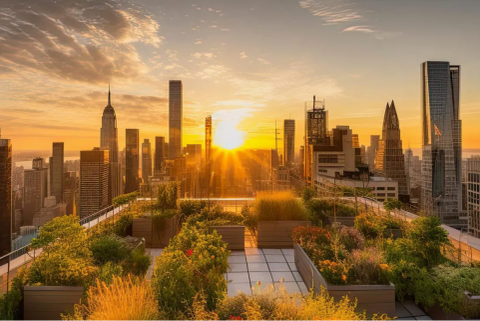 Stadtbegrünung Dachbegrünung - Linea Futura Greening